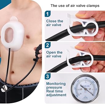 Pectus Excavatum Orthosis Brace, Pectus Excavatum Vacuum Bell, Sternal Depression Support, Thoracic Depression Brace, Sunken Sternum Splint for Adults and Child (M)