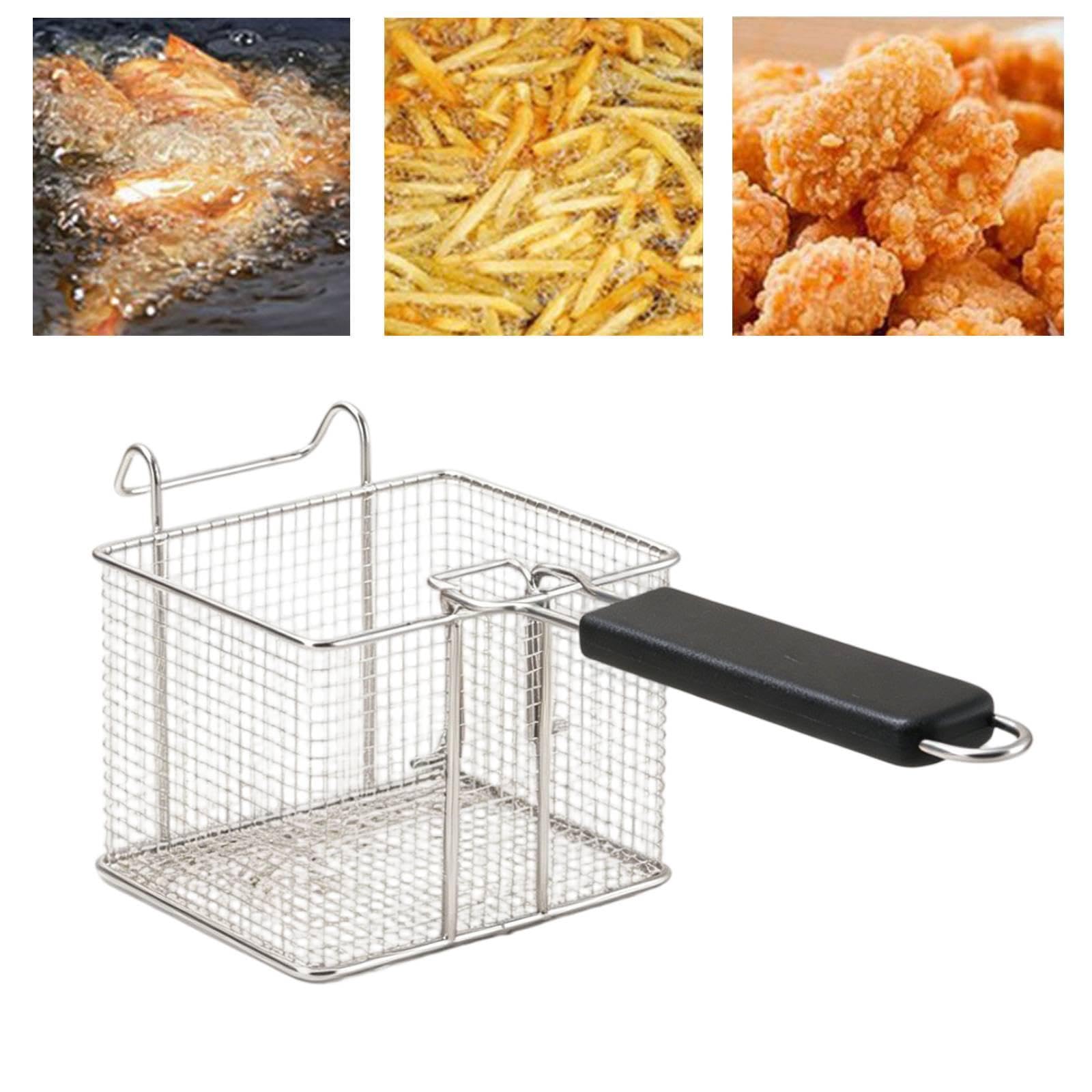 Edelstahl Sieb mit Hitzebeständigem Griff. Küchenutensil Zum Waschen von Obst. Geeignet für Restaurants, Grillabende, Haushalte Und Camping. YF, S