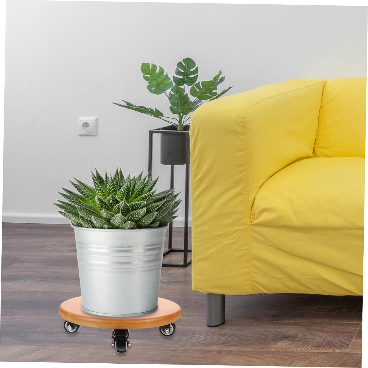 POPETPOP Indoor Plant Stand Wheels Heavy Duty Rolling Plant Cart for Outdoor Garden Movable Flower Pot Trolley