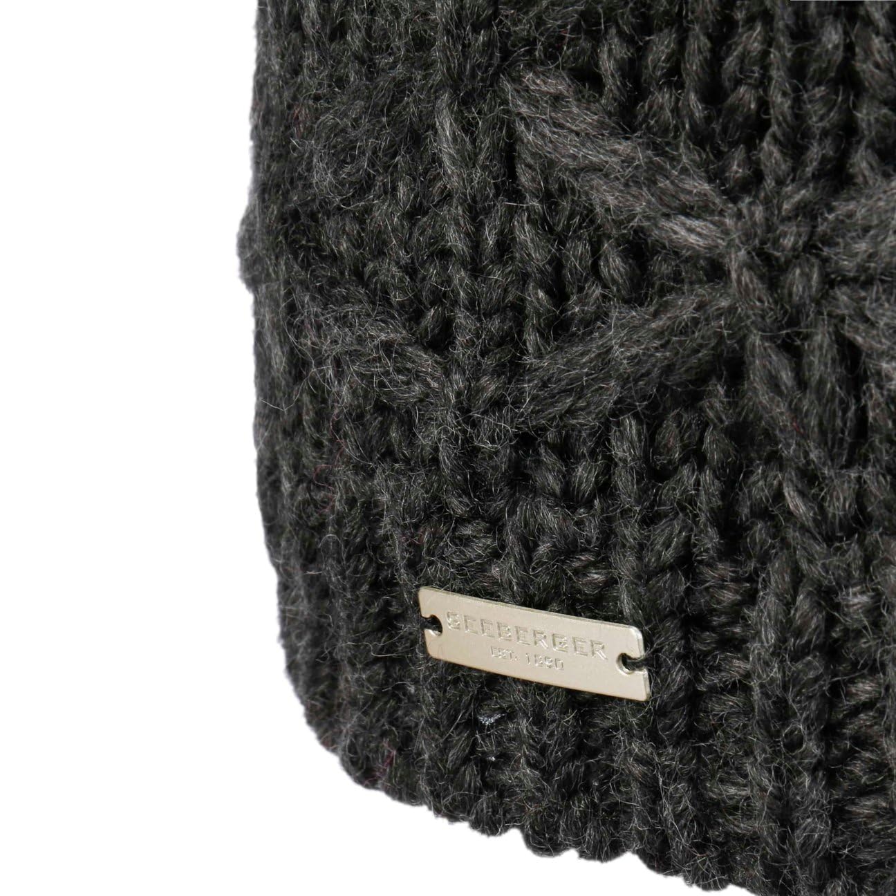 Seeberger Annelie Bommelmütze Strickmütze Wintermütze Damenmütze Beanie Damen/Herren - mit Futter Winter Herbst-Winter