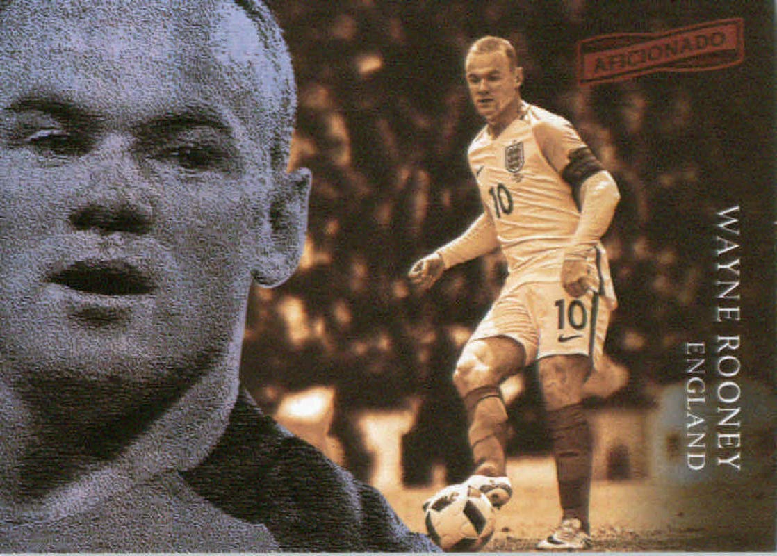 2017 Panini Aficionado 141 Wayne Rooney England Soccer Card