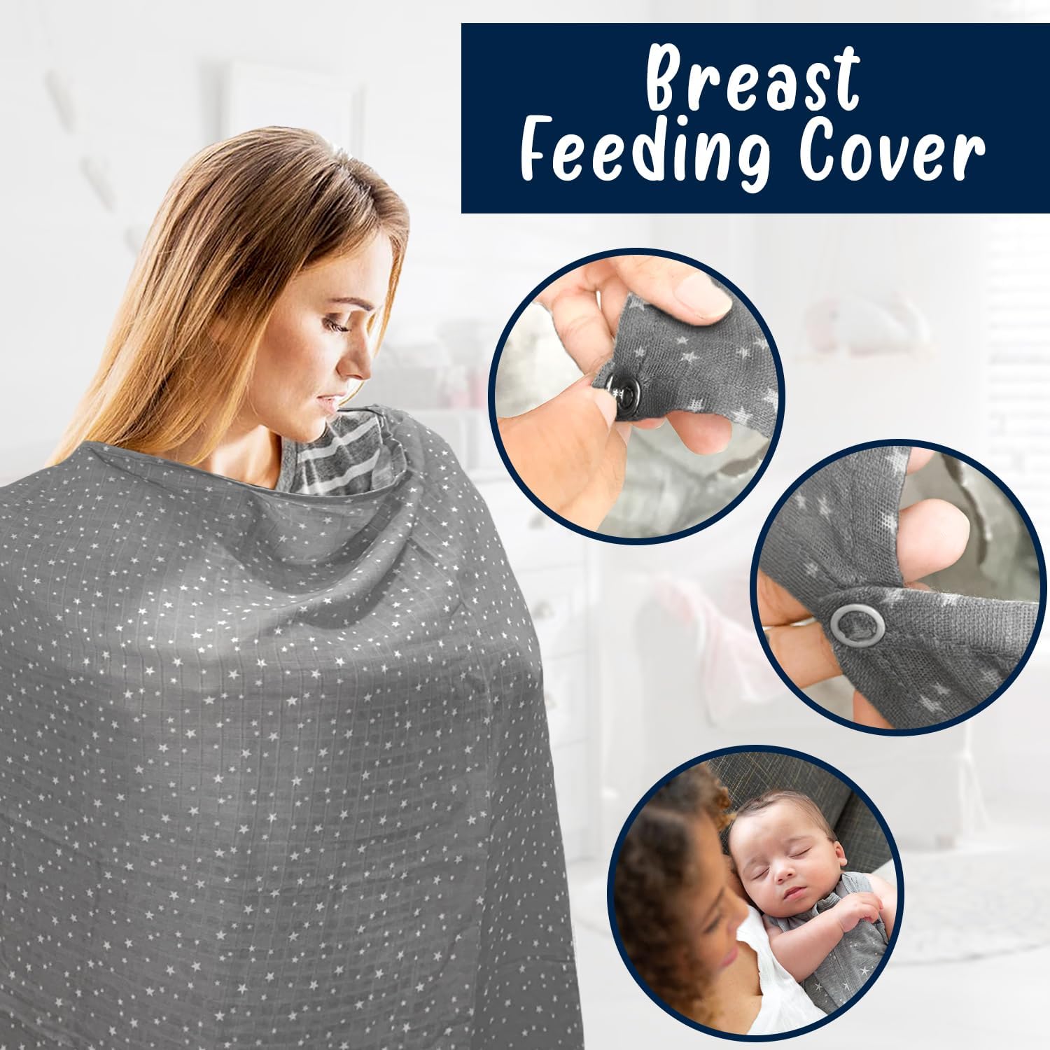 Muslin Cloths for Baby by Lilly B. 100 Organic Cotton Muslin Swaddles