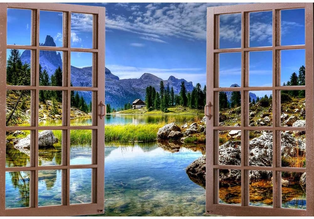 Exсluѕіvе CSFOTO 7x5ft Backdrop Window Scenery Tropical Natural Scenery Backdrop Ocean Scenery Backdrop Lake House Backdrop Lake Scene Window Backdrop Nature Backdrop for Home Office Suреr Brаndѕ CSFOTO 7x5ft Backdrop Window Scenery Tropical Natural Scenery Backdrop Ocean Scenery Backdrop Lake House Backdrop Lake Scene Window Backdrop Nature Backdrop for Home Office