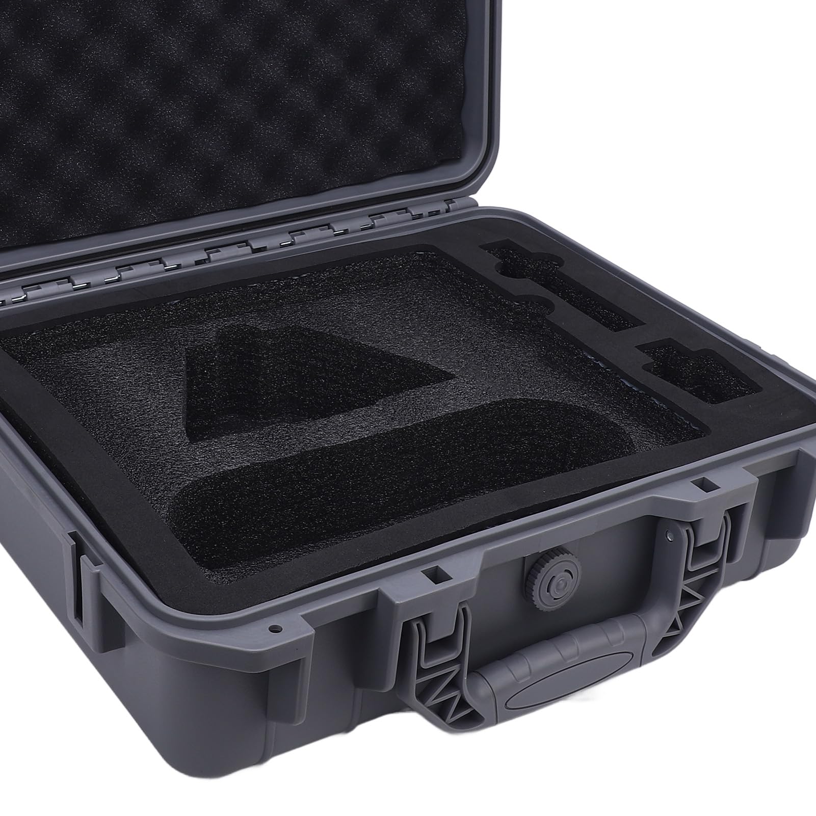 Generic Mini Dish Twarde Etui Odporne na Wstrząsy Pudełko do Przechowywania w Podróży Jasnoszary IP67 Odporny na Deszcz, Odporny Uderzenia, Wygodny Uchwyt do Przenoszenia, materiał EVA ABS