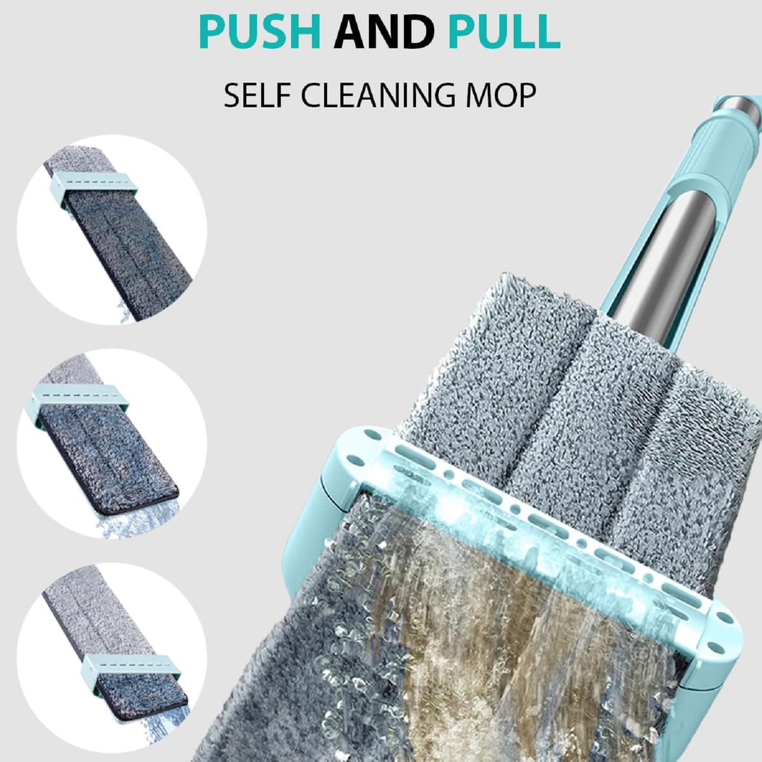 Upkaranwale Microfiber Squeeze Flat Mop dusting Cloth, mops Refills for Floor Cleaning, Micro Fiber Cloth for Cleaning, Bucket Less Mop (Pack of 1)