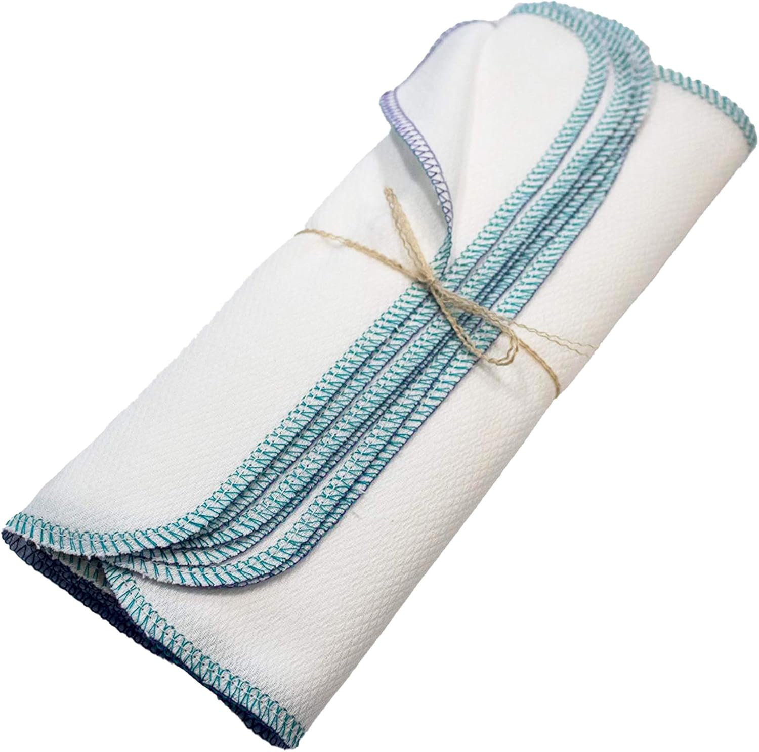 Teal and Purple Paperless Towels - One Dozen washable reusable paper towels for kitchen, Eco Friendly Sustainable Cloth Paper Towel, paperless paper towel cloth napkins (Bright White)