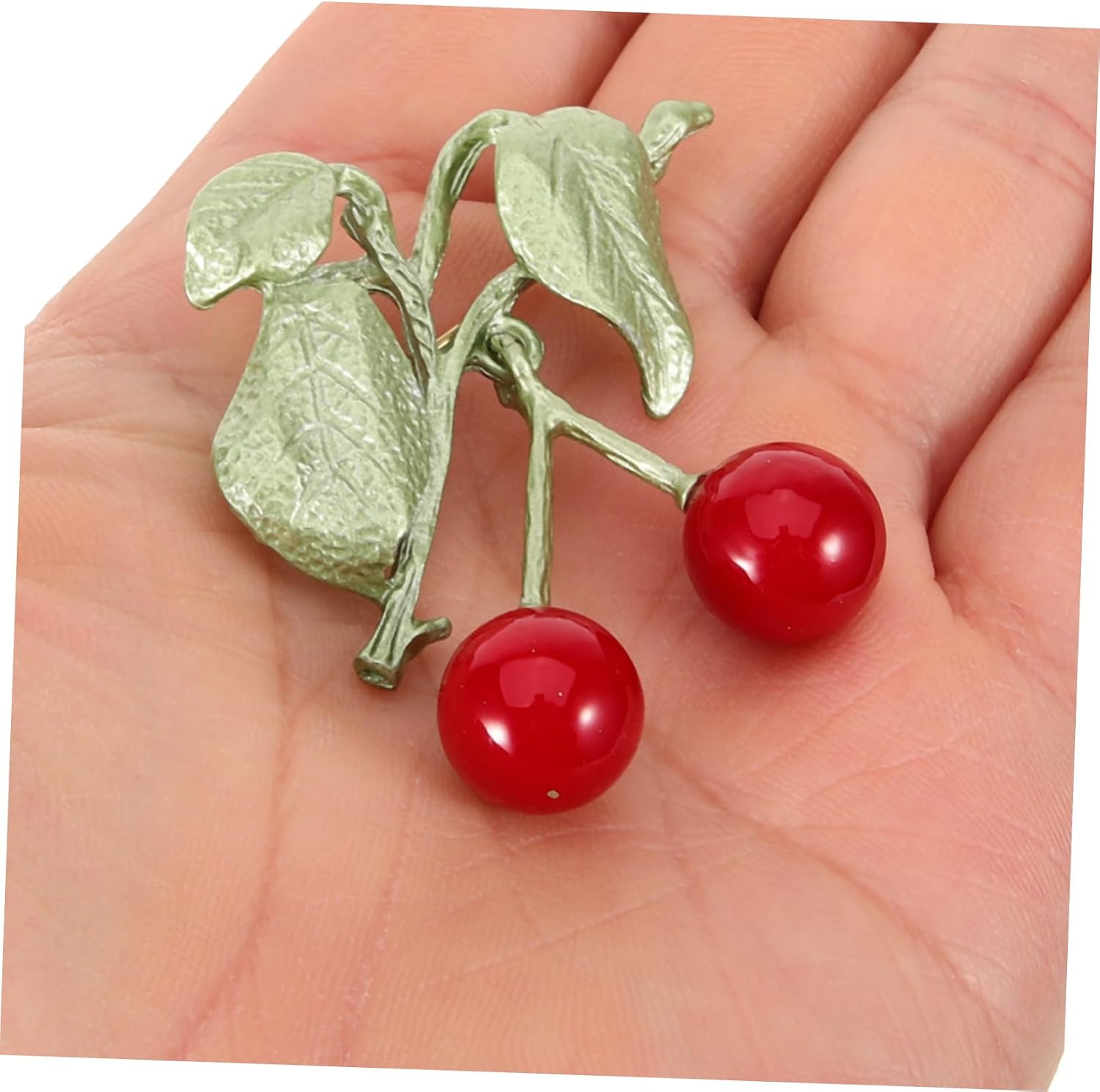 Didiseaon Unique Cherry Brooch Alloy Fashion Accessory Perfect Present for Boys and Girls Adults and Classmates