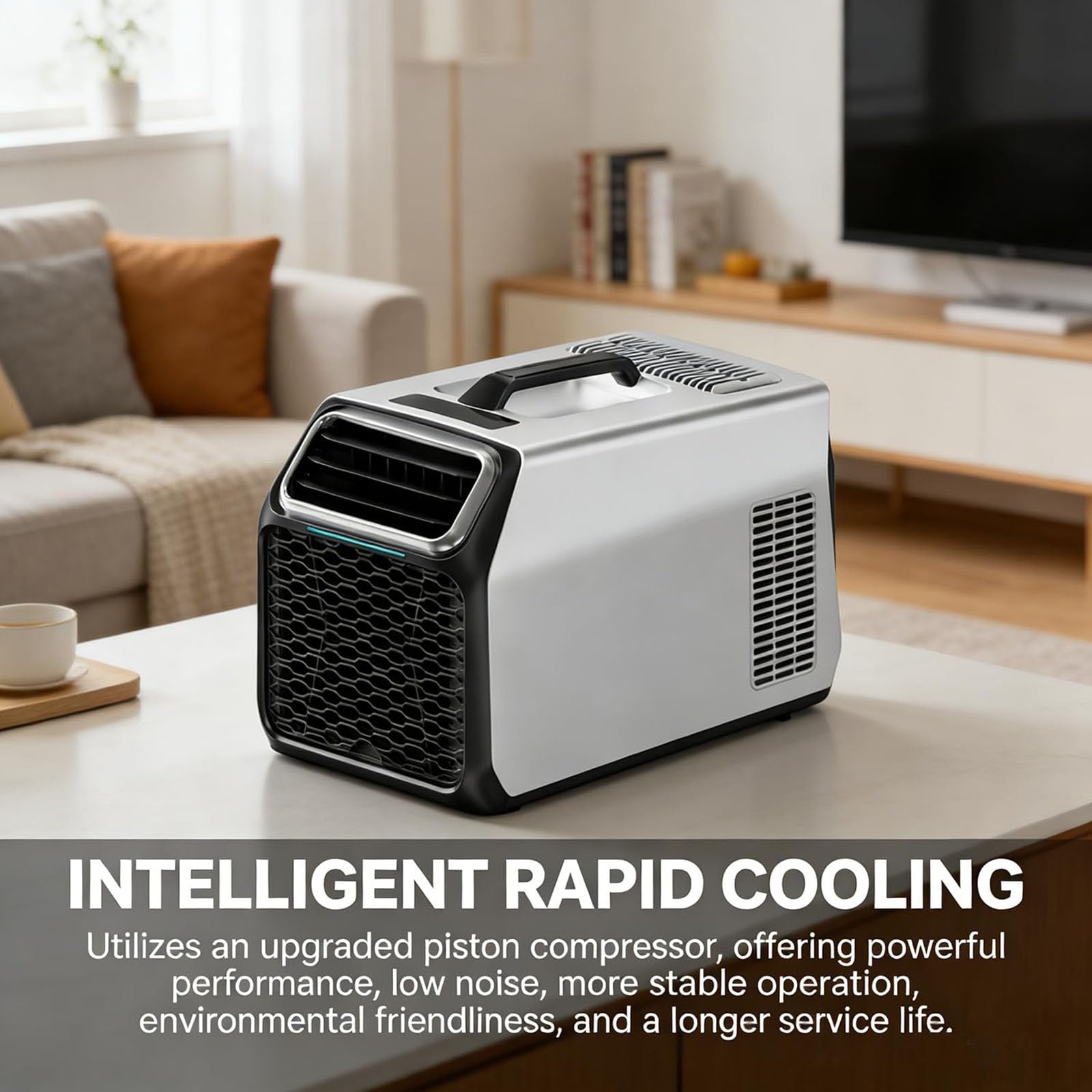Aire acondicionado deshumidificador de enfriamiento rápido, acondicionador portátil de 3500 BTU para camping, tiendas de campaña y uso fuera de la red eléctrica, eficiente para furgonetas, camiones y
