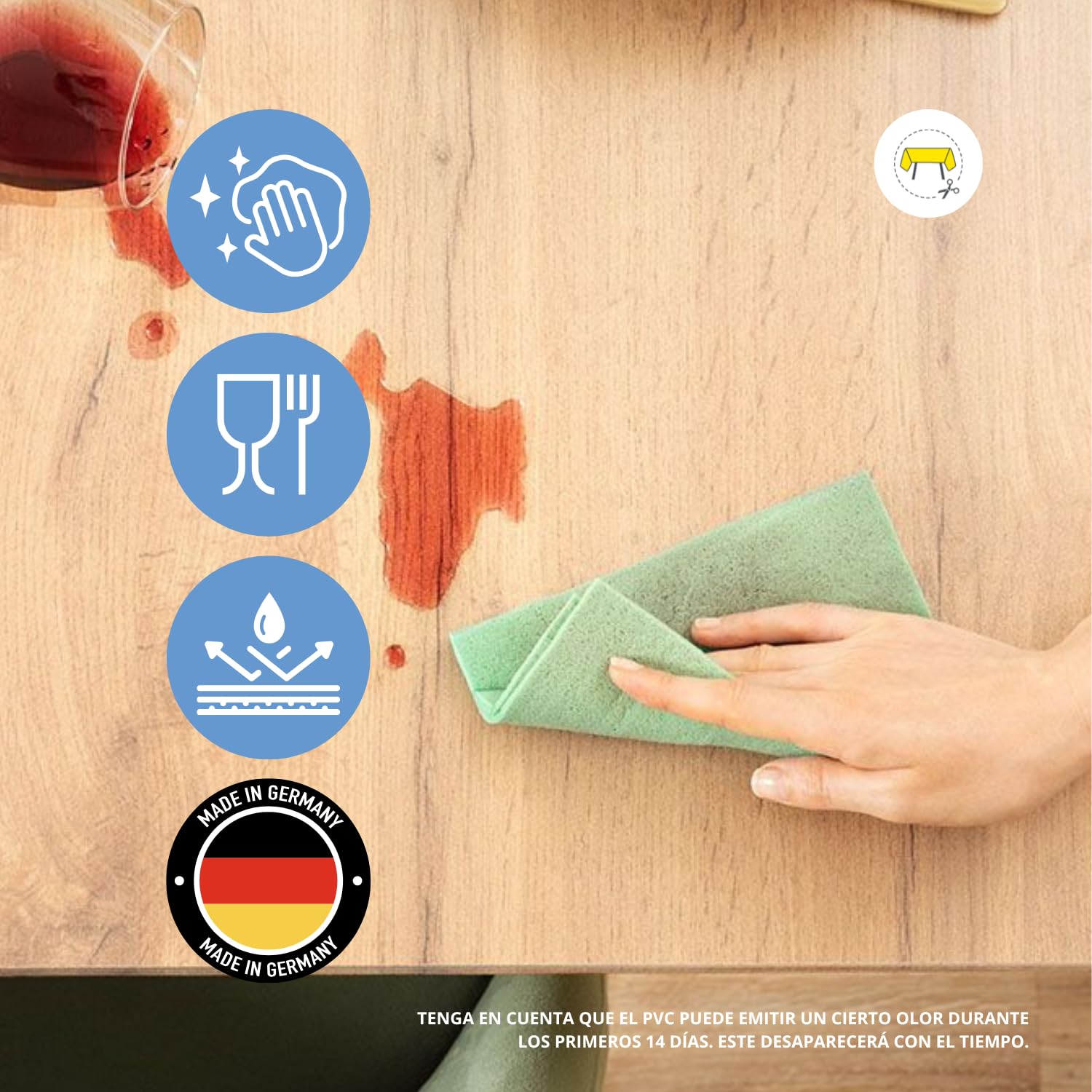 Trente Protector de Mesa Mate 240x100 cm - 2mm - Protección de Mesa con Bordes Biselados - Mantel Transparente, Lavable e Impermeable - Protector de PVC para Mesas de Cristal y Lacadas
