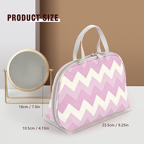 Miniatura 5 de During Co - Bonita bolsa de maquillaje para mujeres y niñas, bolsa de aseo de viaje para pasar la noche con cinturón colgante, organizador de