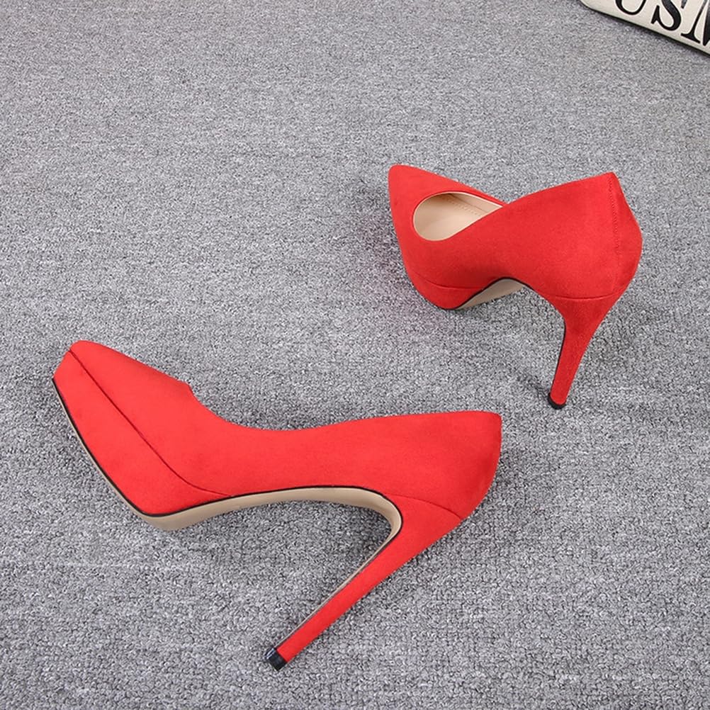 Scarpe con Tacco Alto e Plateau per Donna | Eleganti décolleté a Punta Slip-on per Matrimoni, Serate in Discoteca, Feste serali e Cerimonie per Adulti
