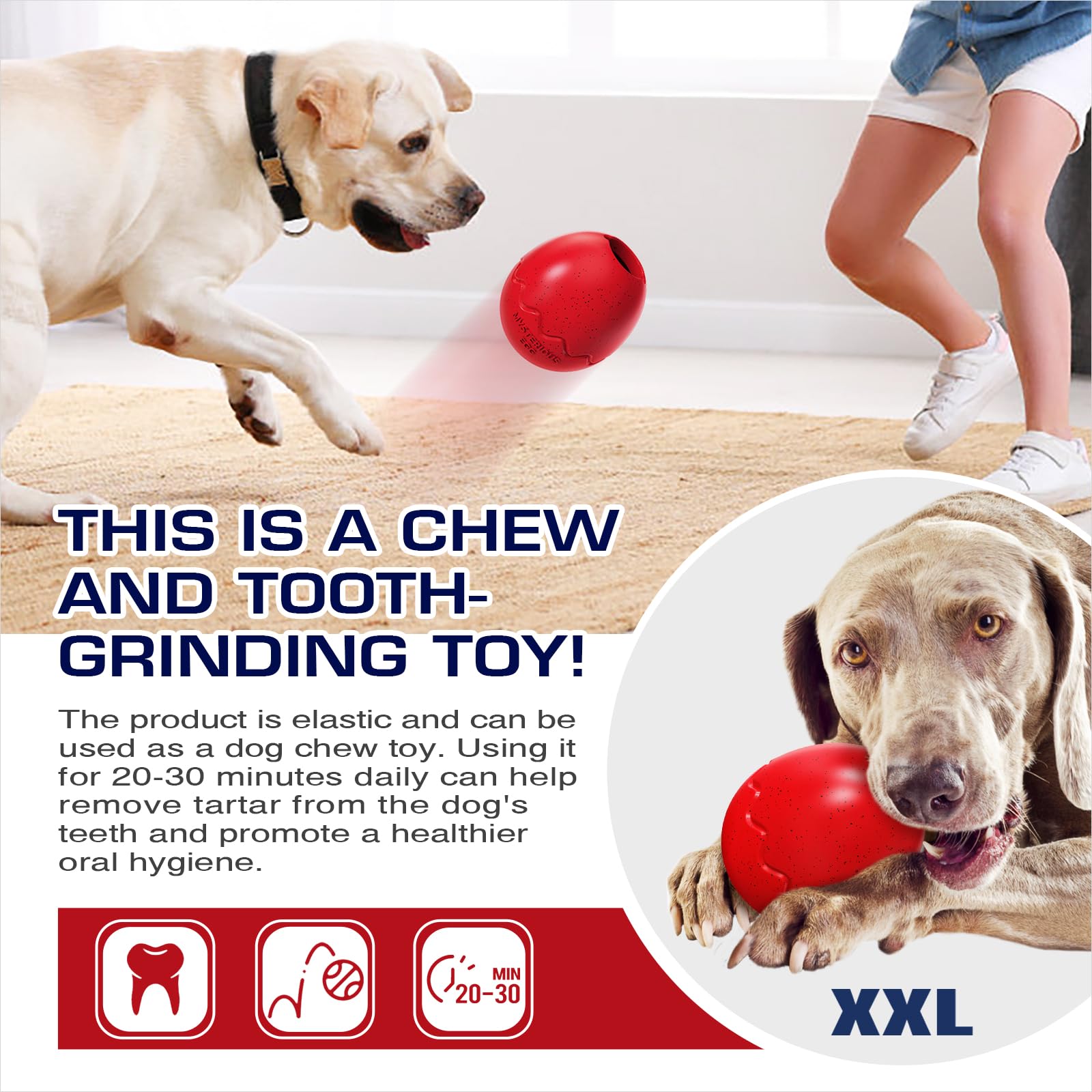 TLKNG Juguete clásico para perros para masticadores extra XXL agresivos, indestructible, resistente, duradero, tazas de comida húmeda, dispensador lento, juguetes interactivos para cachorros grandes,