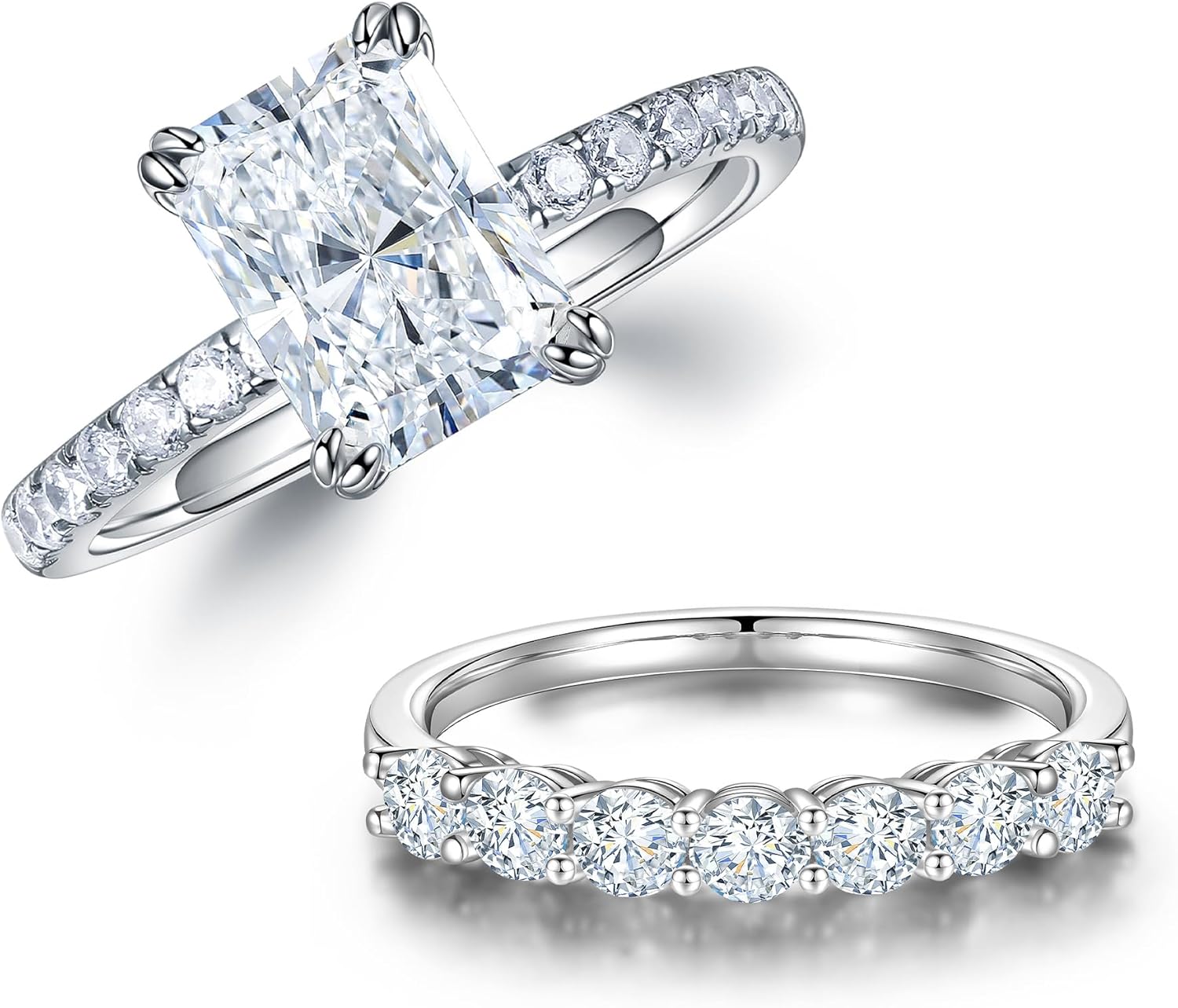 Moissanite Band S925 Moissanite Round Cut Moissanite Diamond