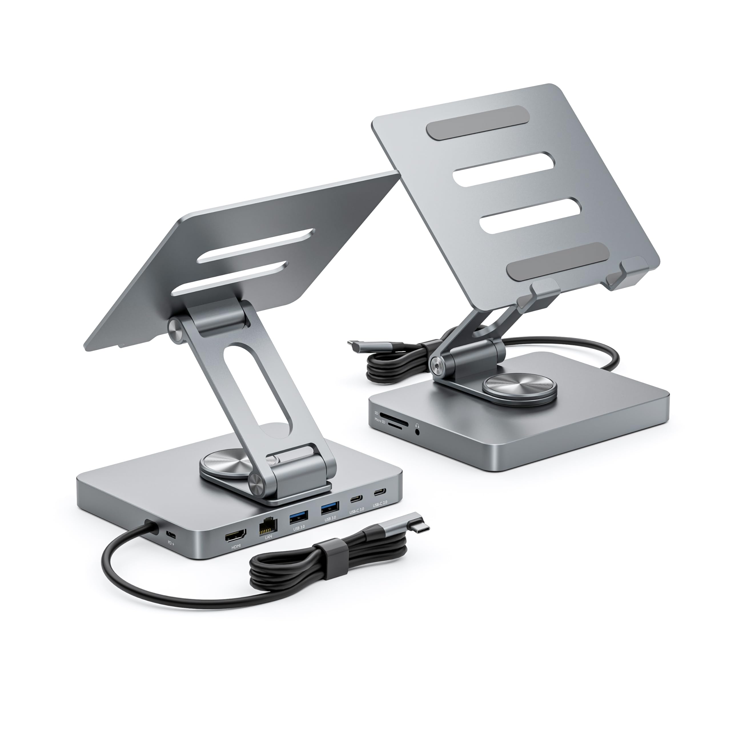 Amazon.com: iPad Pro USB C Hub Stand,10 in 1 Rotatable Multiport