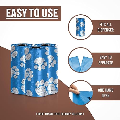 Miniatura 4 de Parisian Pet Ecofriendly - Rollos de bolsas para excrementos de perro, 160 bolsas sin perfume para perros, a prueba de fugas, extragruesas, 8 bolsas