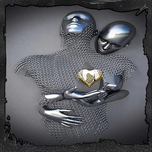 LuckyBamboo Lienzo decorativo para pared, diseño abstracto de alambre de acero, estatua de metal, pintura para colgar para decoración del hogar,