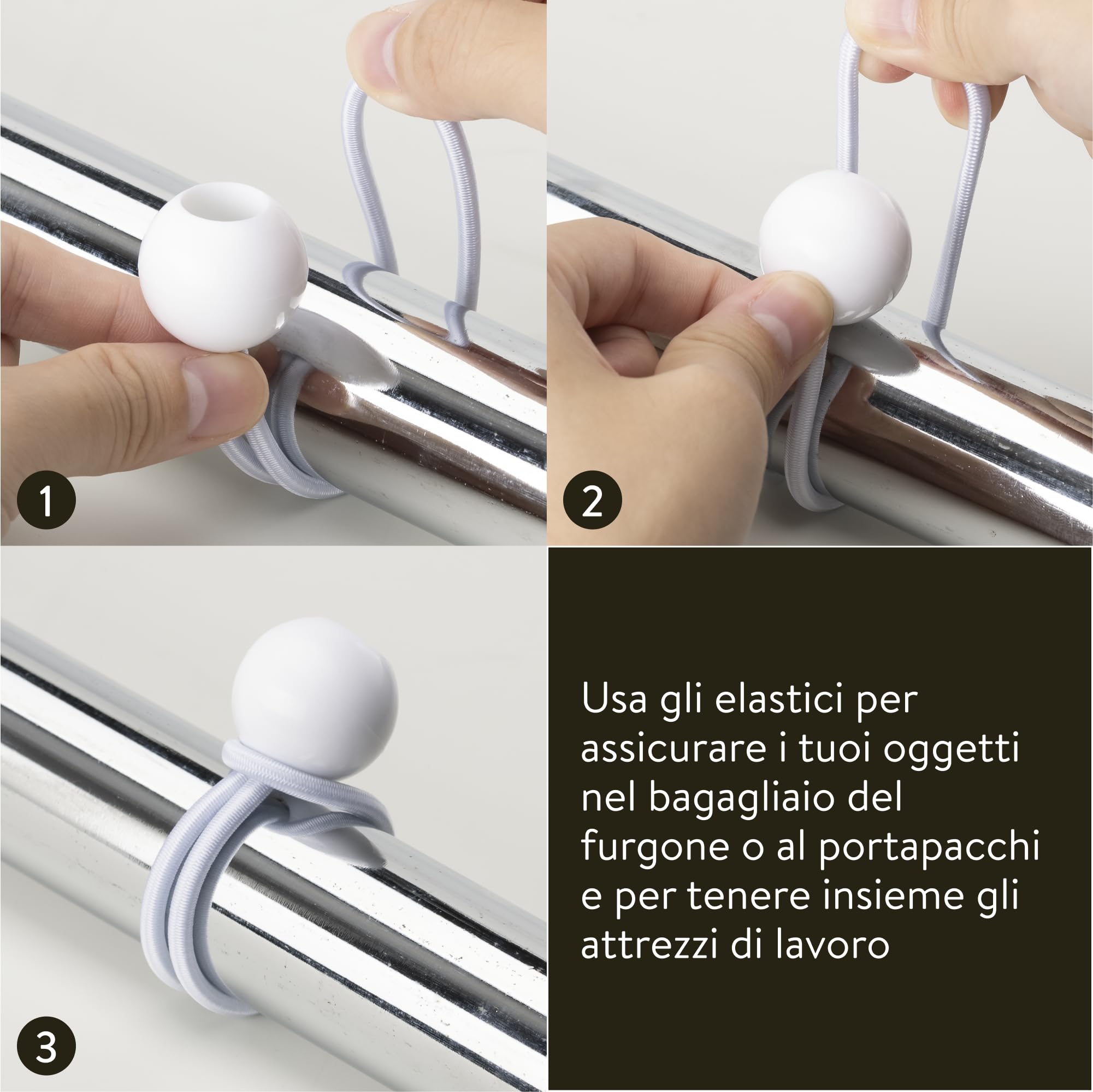 30 Elastici Con Pallina - Cordini Elastici Per Fissaggio Tende, Banner E Attrezzatura Outdoor