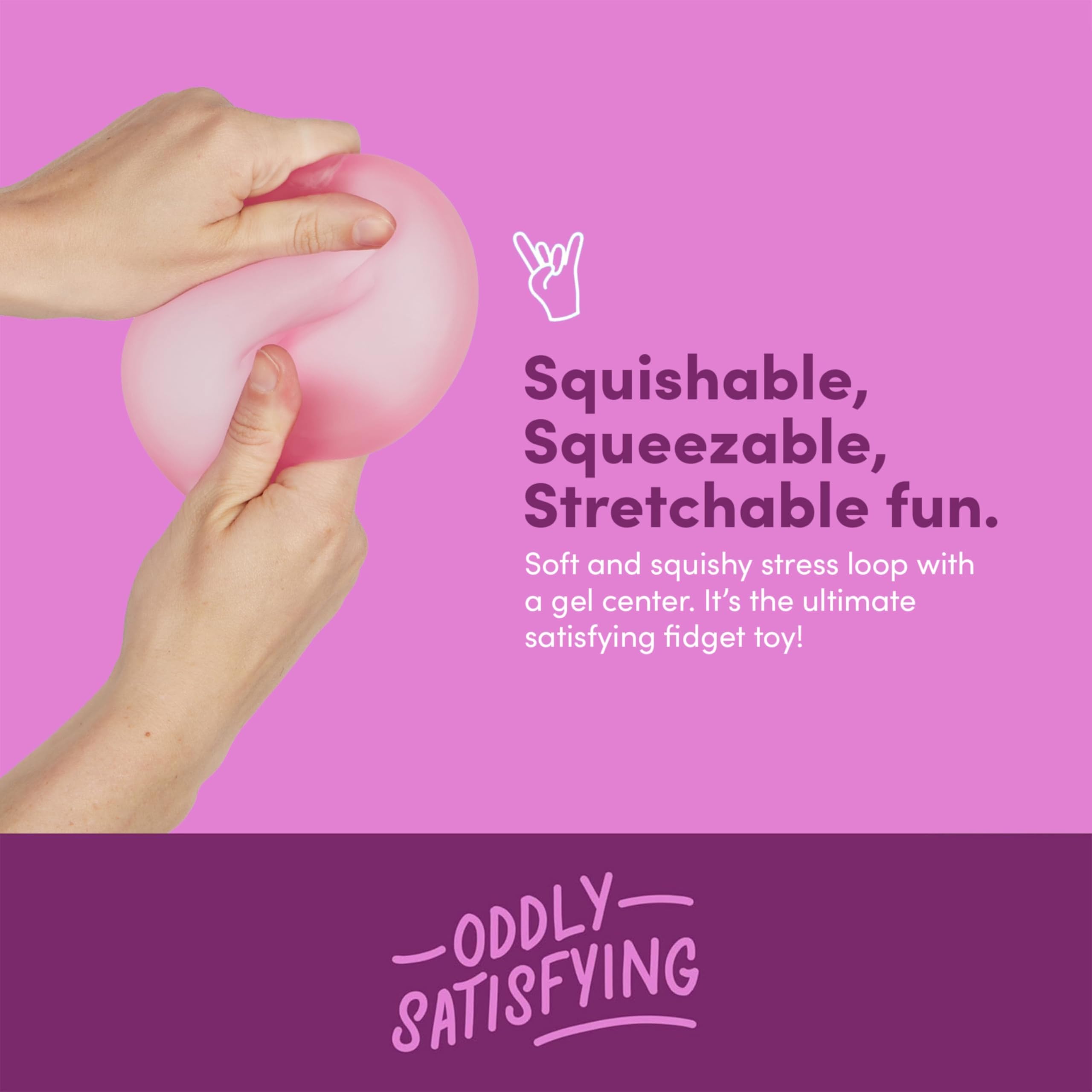 Gump Jumbo Loop Gel-Filled Stress Ball, Pink, Large 1 Loop - Image 4
