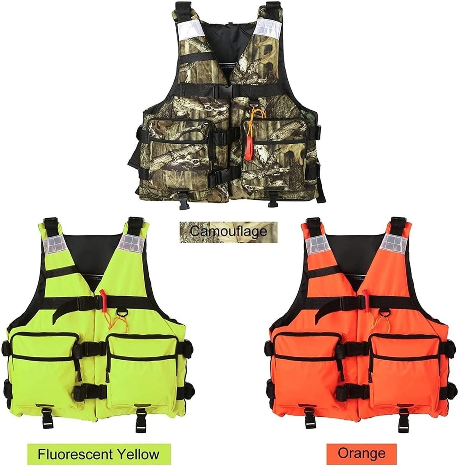 Schwimmweste for Angeln mit Verstellbarem Gürtel und Pfeife, Tragbare Schnorcheljacke for Damen/Herren(Green,S)