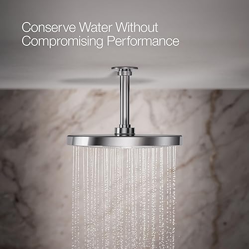 Miniatura 29 de Kohler 76465-Y-BN Awaken Cabezal de lluvia de una sola función, 2.5 gpm, níquel cepillado vibrante Vibrant Brushed Nickel,Negro mate,Bronce frotado