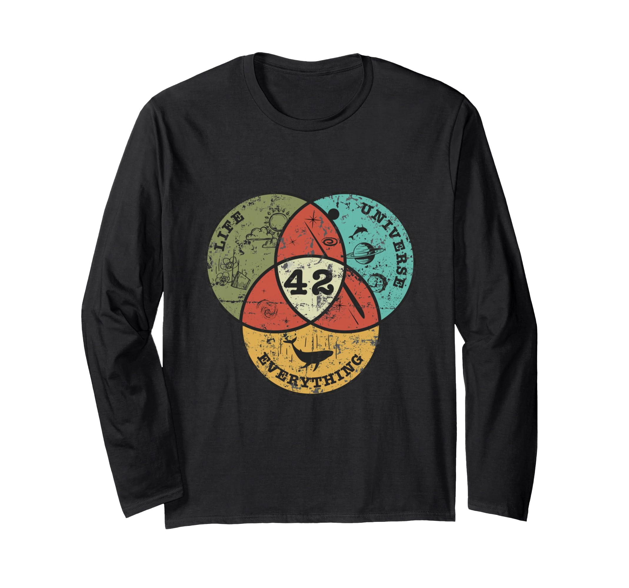 The 42 Answer to Life The Universe and Everything Long Sleeve T-Shirt