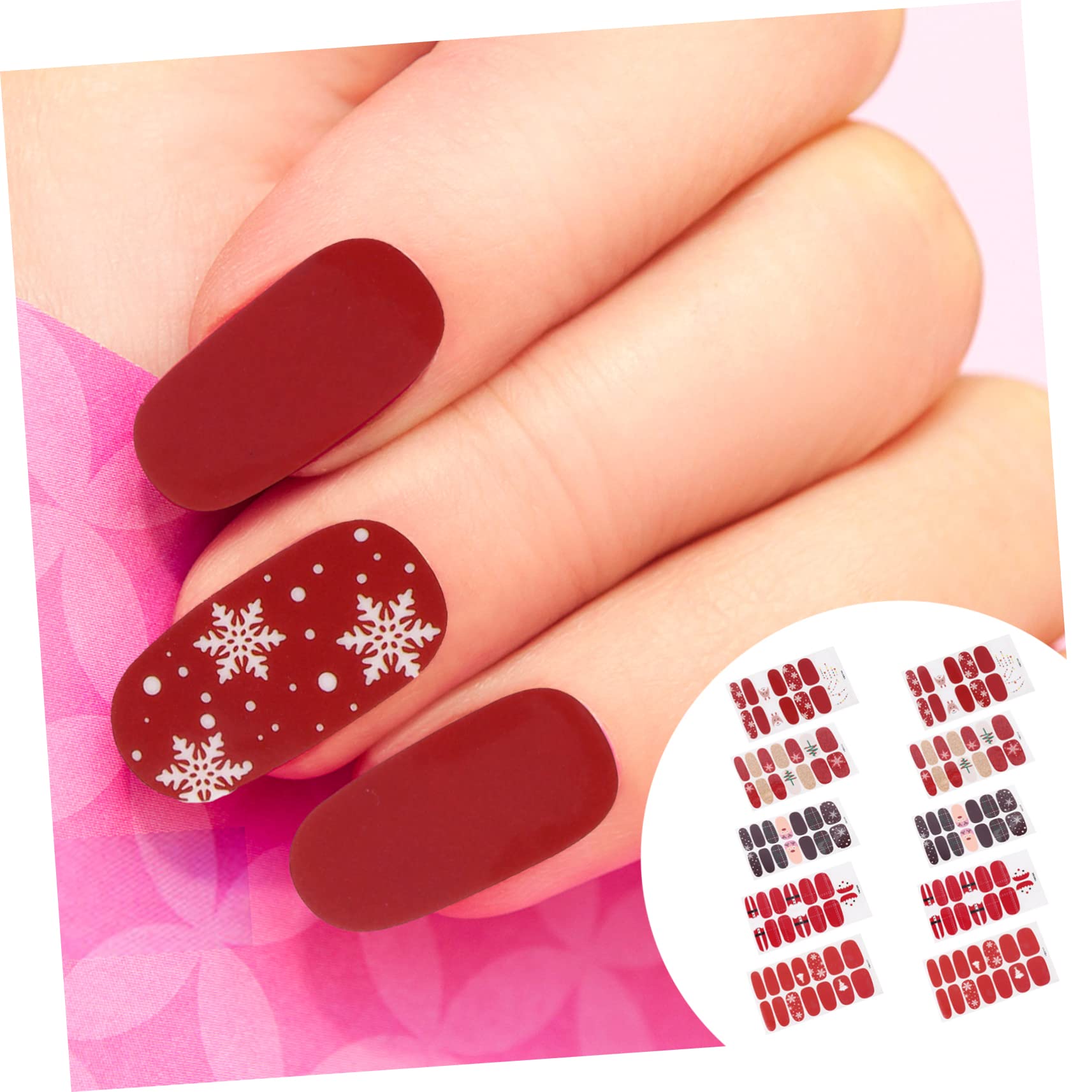 LALAFINA 30fogli Adesivi Per Unghie Natalizi Decalcomanie Per Manicure Festivi Per e Celebrazioni