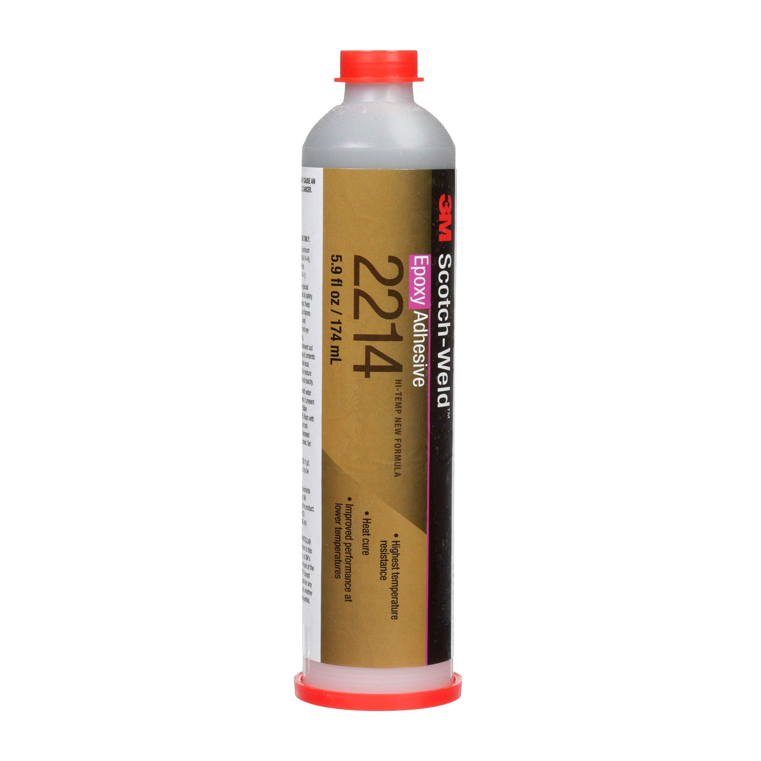 3M ScotchWeld Epoxy Adhesive 2214 HiTemp New Formula, Gray, 6 fl oz