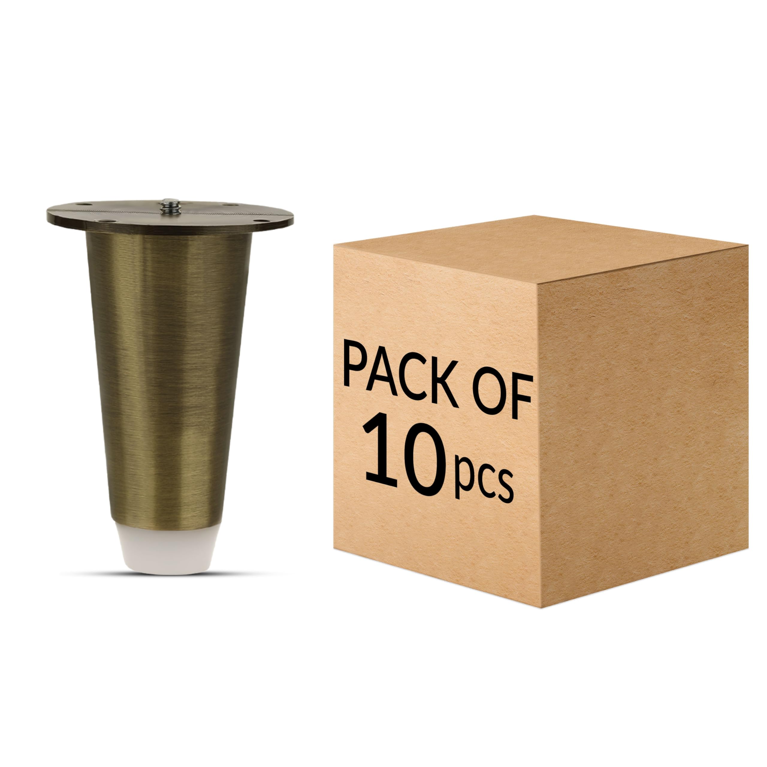Plantex Heavy Duty Stainless Steel 4 inch Sofa Leg/Bed Furniture Leg Pair for Home/Furniture Sofa Legs for Table/Sofa Support Legs/Sofa Furniture Leg (Brass Antique) Set of 10 Pcs (B0C1JLWXCS) Amazon Price History, Amazon Price Tracker