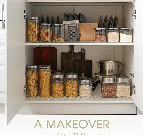 Miniatura 5 de Glotoch - Forro antideslizante para estantes, 12 x 240 pulgadas, no adhesivo, impermeable, para gabinetes, cajones, refrigerador, estanterías de