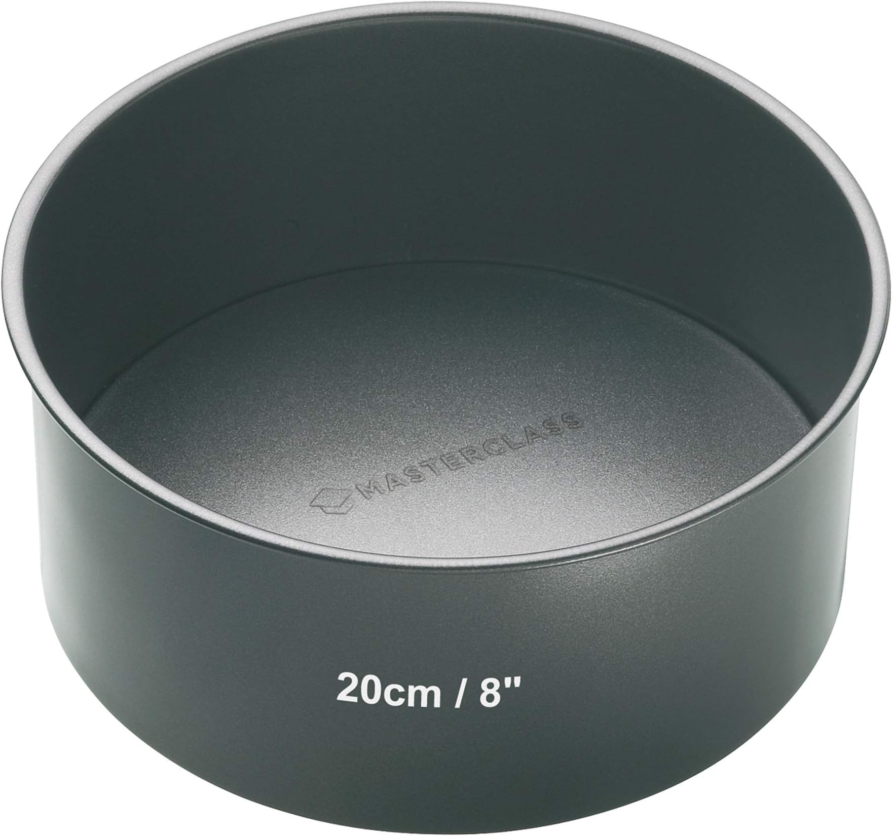 MasterClass 20 cm Deep Cake Tin for thinKitchen:, PFOA Free Non Stick and Loose Bottom, 1 mm Carbon Steel, 8 Inch Round Pan