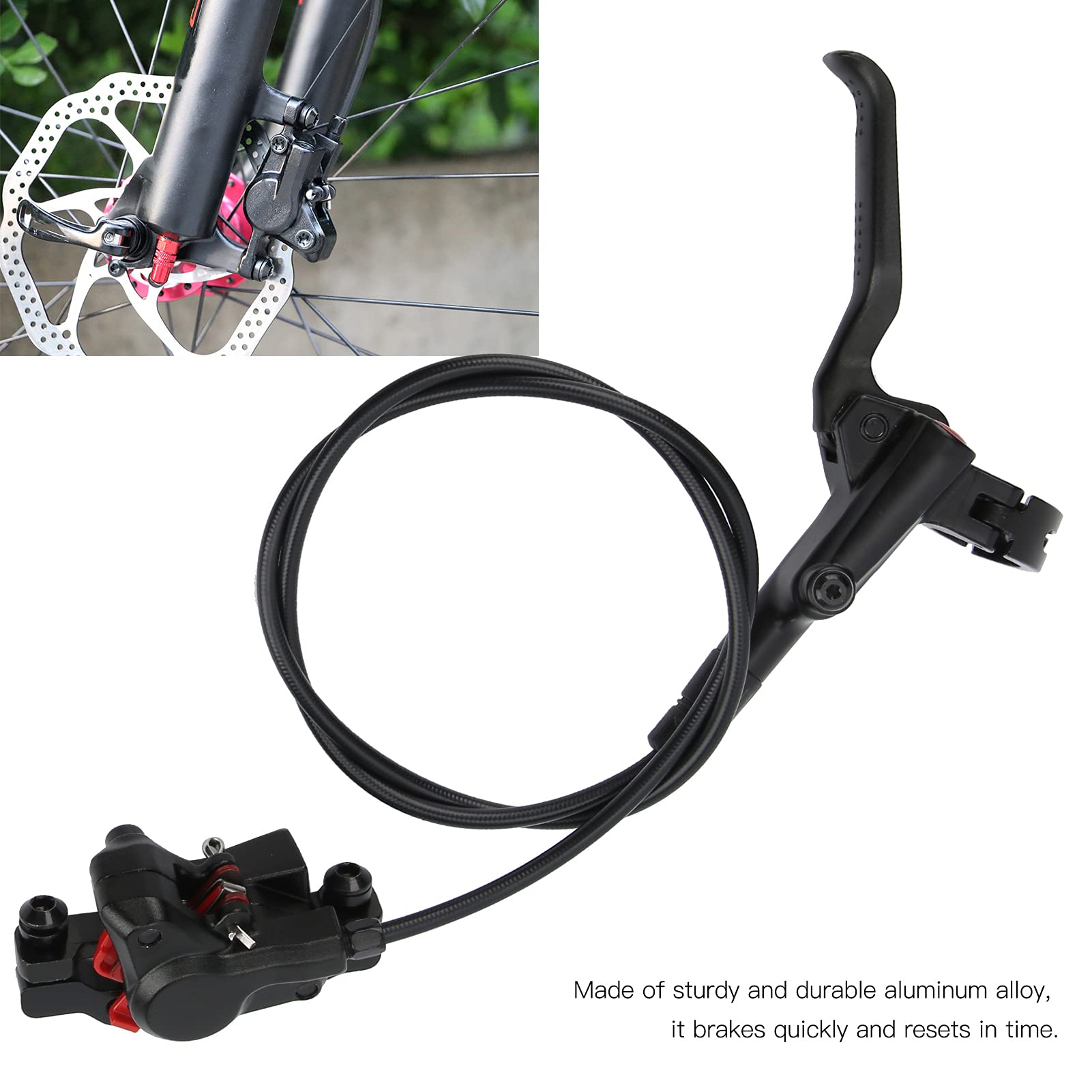 Keenso Fahrrad Scheibenbremse Kit - Hydraulisch, 2-Kolben, Für Mountainbike, 800mm Schwarz