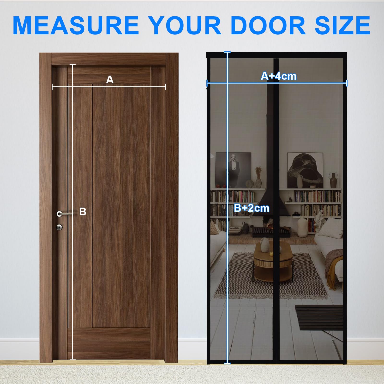 Zanzariere Magnetiche per Porte Finestre 160x260cm,Bianco,Tenda Anti Insetti e Zanzare con Rete Fine, Calamite Incorporate, Facile da Installare, Ideale per Balcone,Terrazza e Cantina