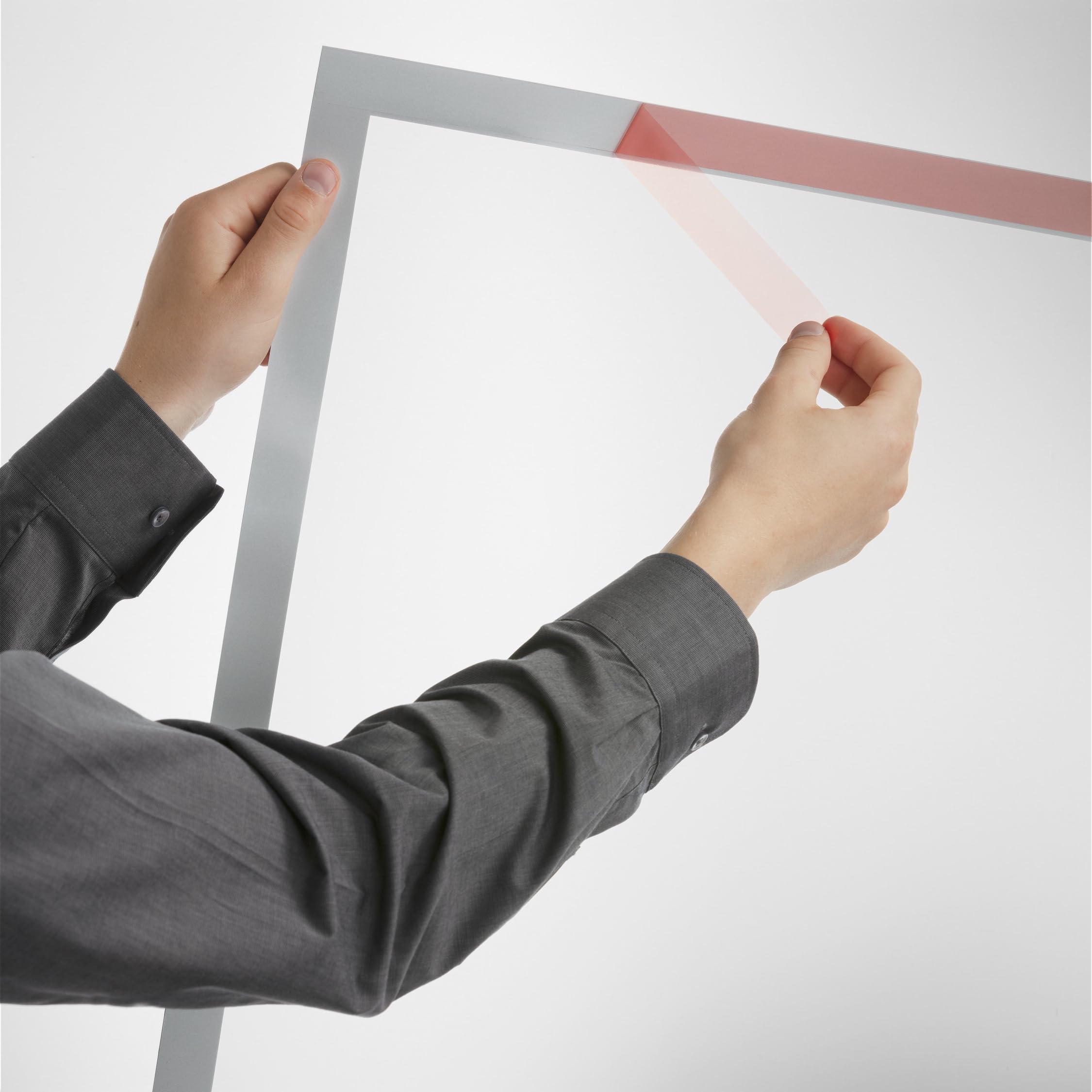 Duraframe Poster Frame A1, Marco Autoadhesivo Resistente UV, Plata