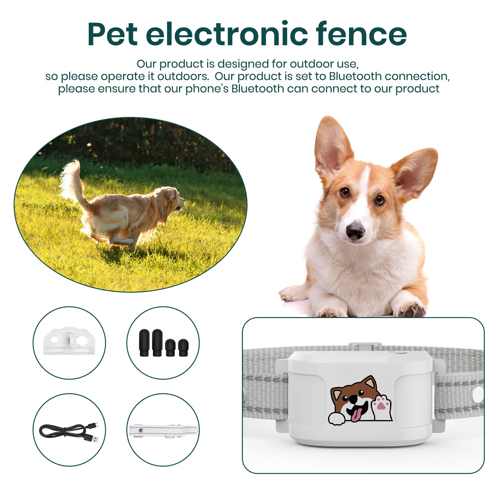 GPS Wireless Dog Fence with Free App, Electric Fence System with Training Collar, Portable Fence for Outdoor Use, Rechargeable Waterproof, Adjustable Pet Containment System for Outdoor Use - image 5