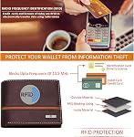 Hornbull Men's Denial Genuine Leather RFID Blocking Wallet (Brown)
