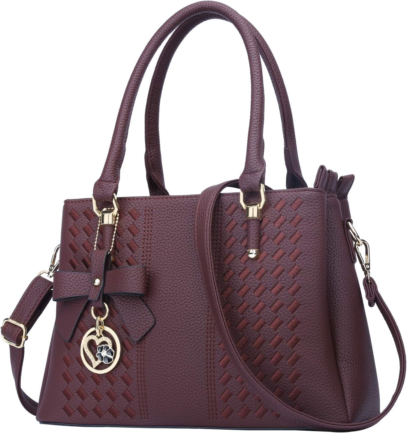 KKXIU Women Satchel Bags Handle Shoulder Handbags and Purses Pockets Zipper Leather Crossbody Bags KKXIU Women Satchel Bags Handle Shoulder Handbags and Purses Pockets Zipper Leather Crossbody Bags
