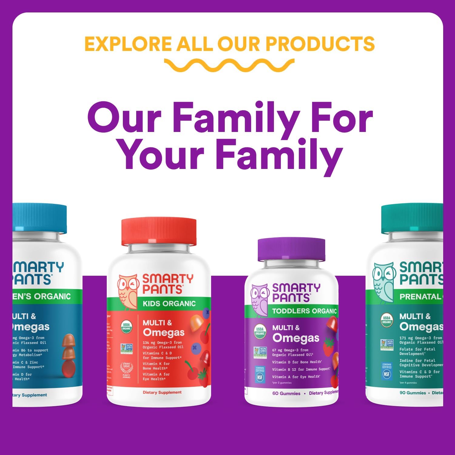 SmartyPants Toddler Multivitamin Gummies, Omega 3 (DHA/EPA), Vitamins D3, C, Vitamin B12, B6, A, K & Zinc, Biotin, Gluten Free, Three Fruit Flavors, 60 Count (30 Day Supply) - Image 11