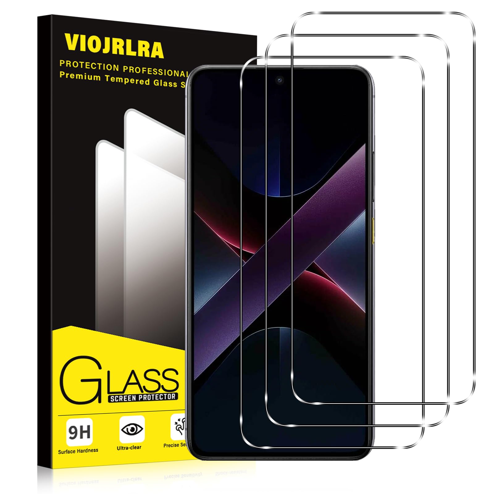 Pellicola In Vetro Temperato UV Per POCO X7 5G – 3 Pezzi, Durezza 9H, Adesivo A Schermo Intero, Sensibile