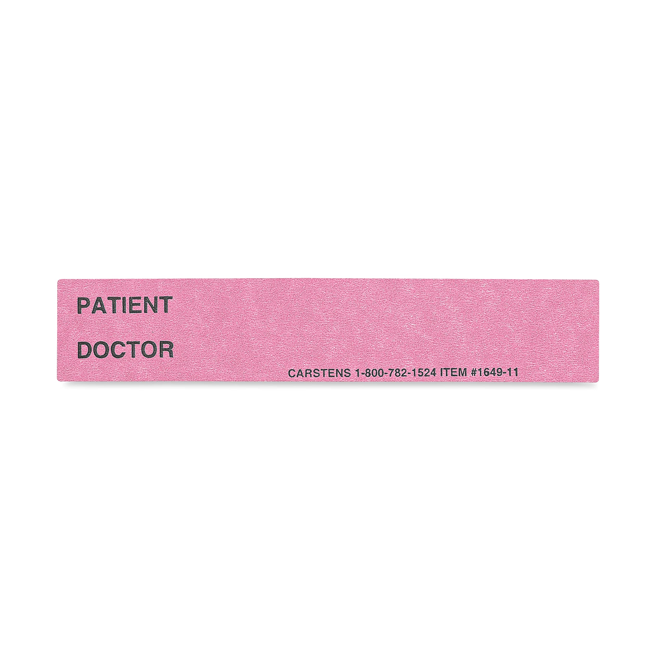 Carstens - Lt Scarlet Patient/Doctor Preprinted ID Cards for 1.5 – 4” Ring Binder Spines - Pack of 100 (1649-10) - Ideal Medical Record Labels for 3 Ring Binders