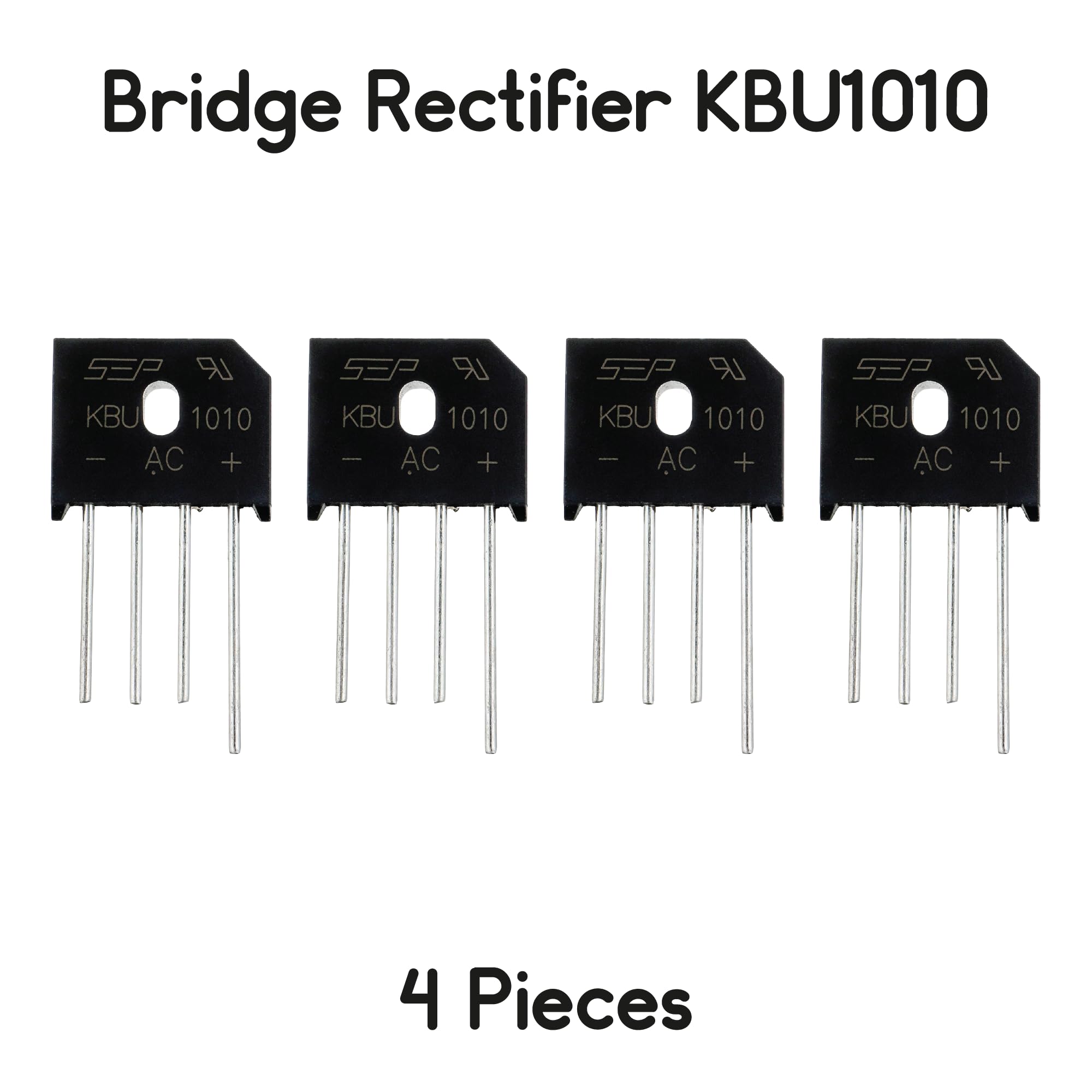 Ponte raddrizzatore KBU1010 1000V 10A 4 pezzi