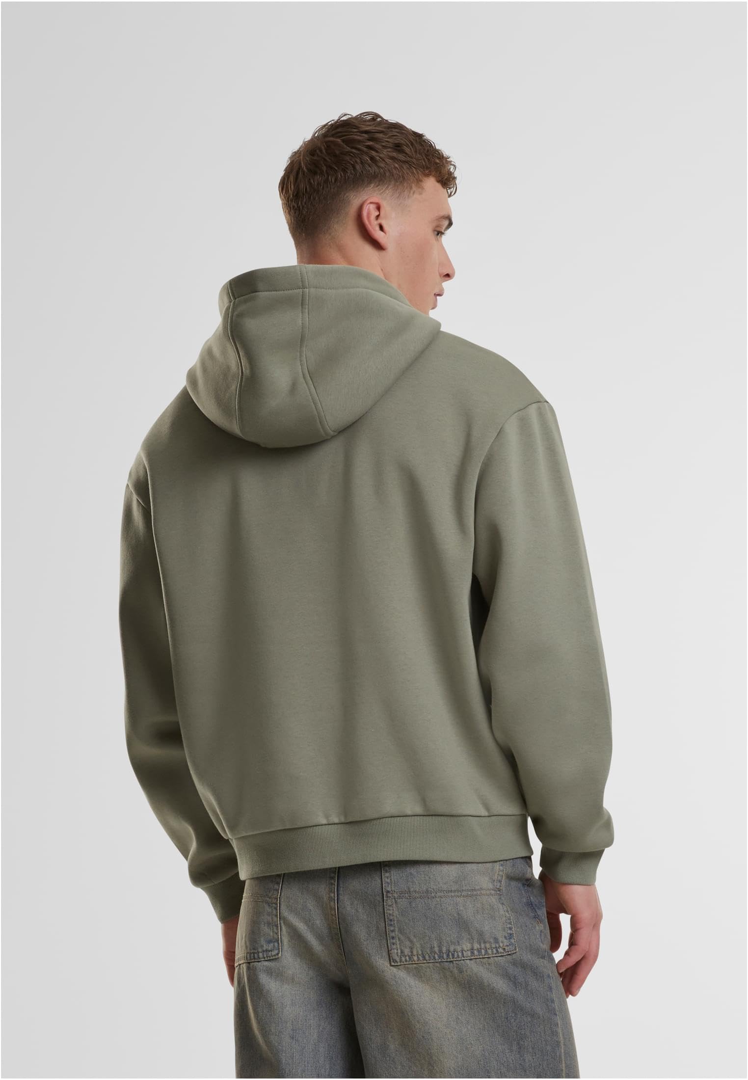 Urban Classics Męska bluza z kapturem Fluffy Hoody, luźna bluza z kapturem dla mężczyzn, oversize fit, rozmiary S-5XL, Paleolive, 4XL