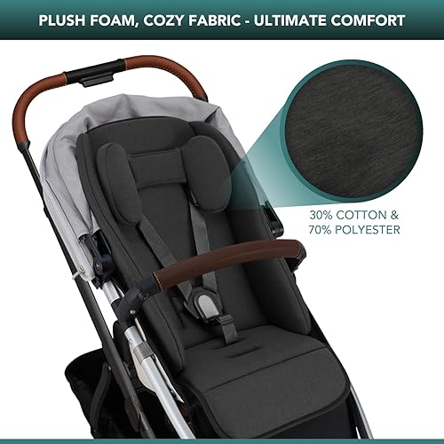 Vista 4 de Asiento de forro para bebés compatible con Uppababy Vista, Vista V2 Vista3, Cruz, Cruz V2, Cruz V3, RumbleSeat, V2, V3, inserto cómodo 2 en 1