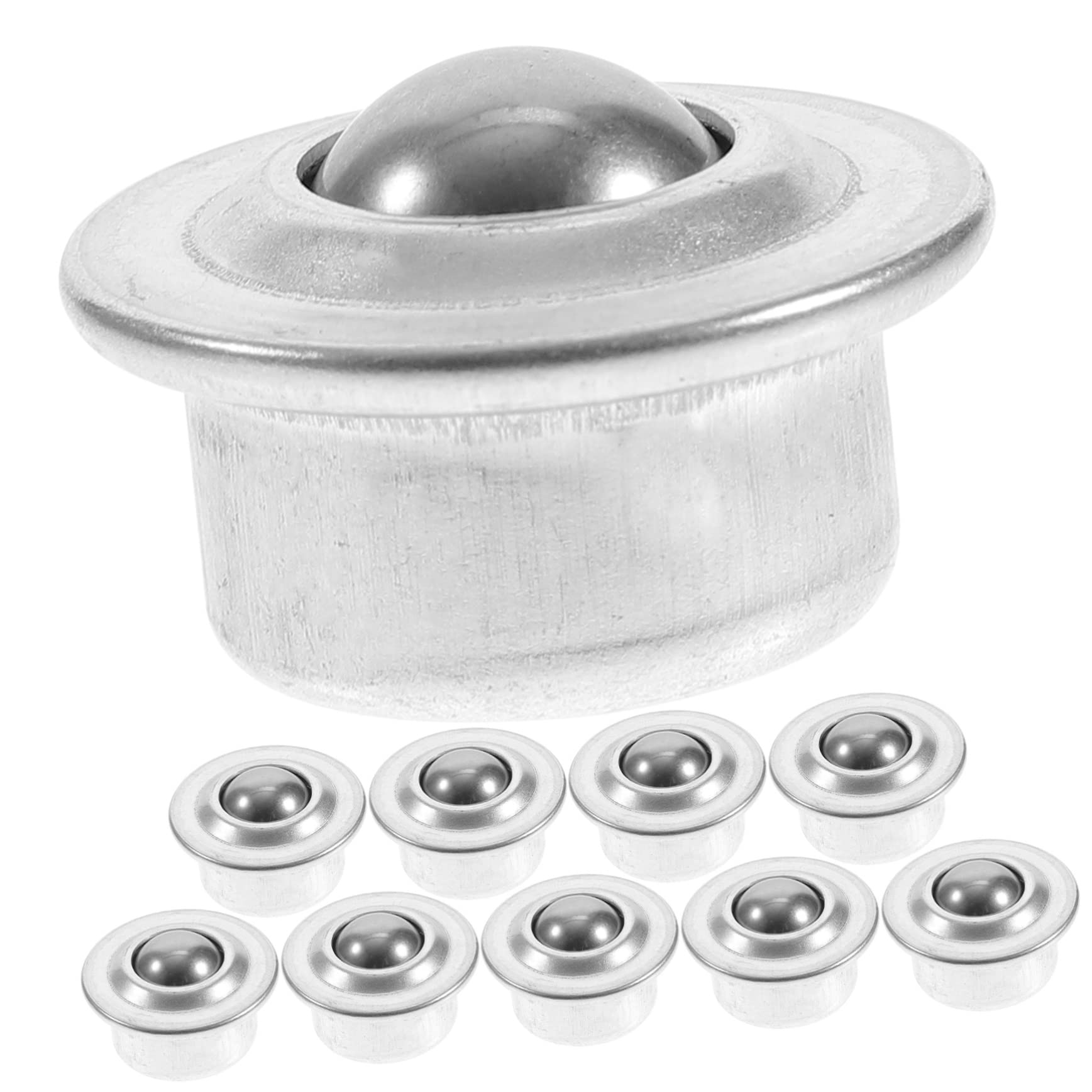 NAMOARLY 10pcs Metal Ball Bearing Ball Bearings Bearing Wheels Ball Casters Transfer Caster Bearings Roller Universal Bearing Precision Bearings Roller Transfer Bearing Casters Flange Units