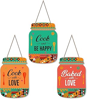 Artvibes Cook with Love Wall Hanger for Home Decor | Gifts | Wall Art for Living Room Wall | Decoration Wooden Hanging Items | Kitchen Wood Design | Quotes Decor Items | Decorative Artworks (WH_8913N)
