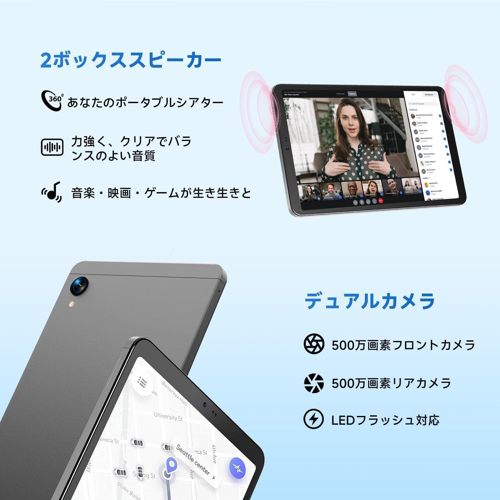 Amazon.co.jp: BekoQurd M8 タブレット 8.4インチ Android 15