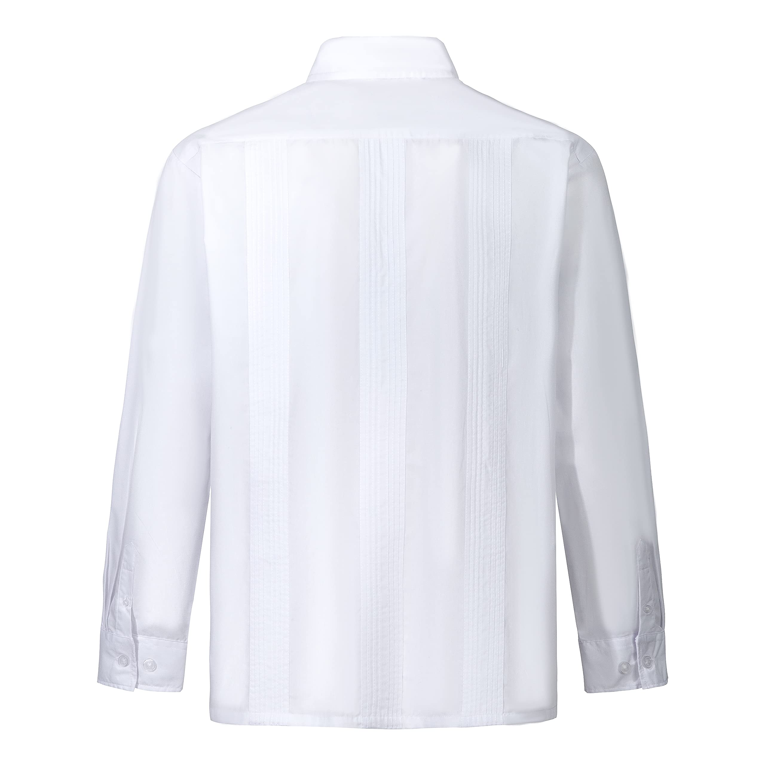 Camisas guayabera de manga larga para hombre, camisas cubanas
