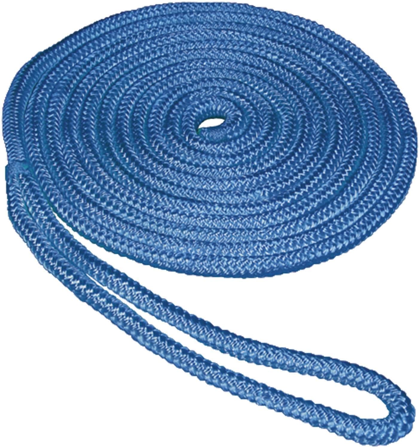 Amazon Com Seasense 5 8 X 30 Db Dock Line Nylon Blue Seasense Double Braid Nylon Dock Line 5 8 X 30 Blue Sports Outdoors