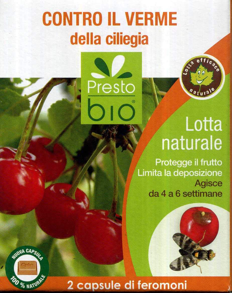 Trappola a ferormoni per la Cattura di Vari Insetti Completa con Due Capsule di ferormoni specifici (Verme della Ciliegia)