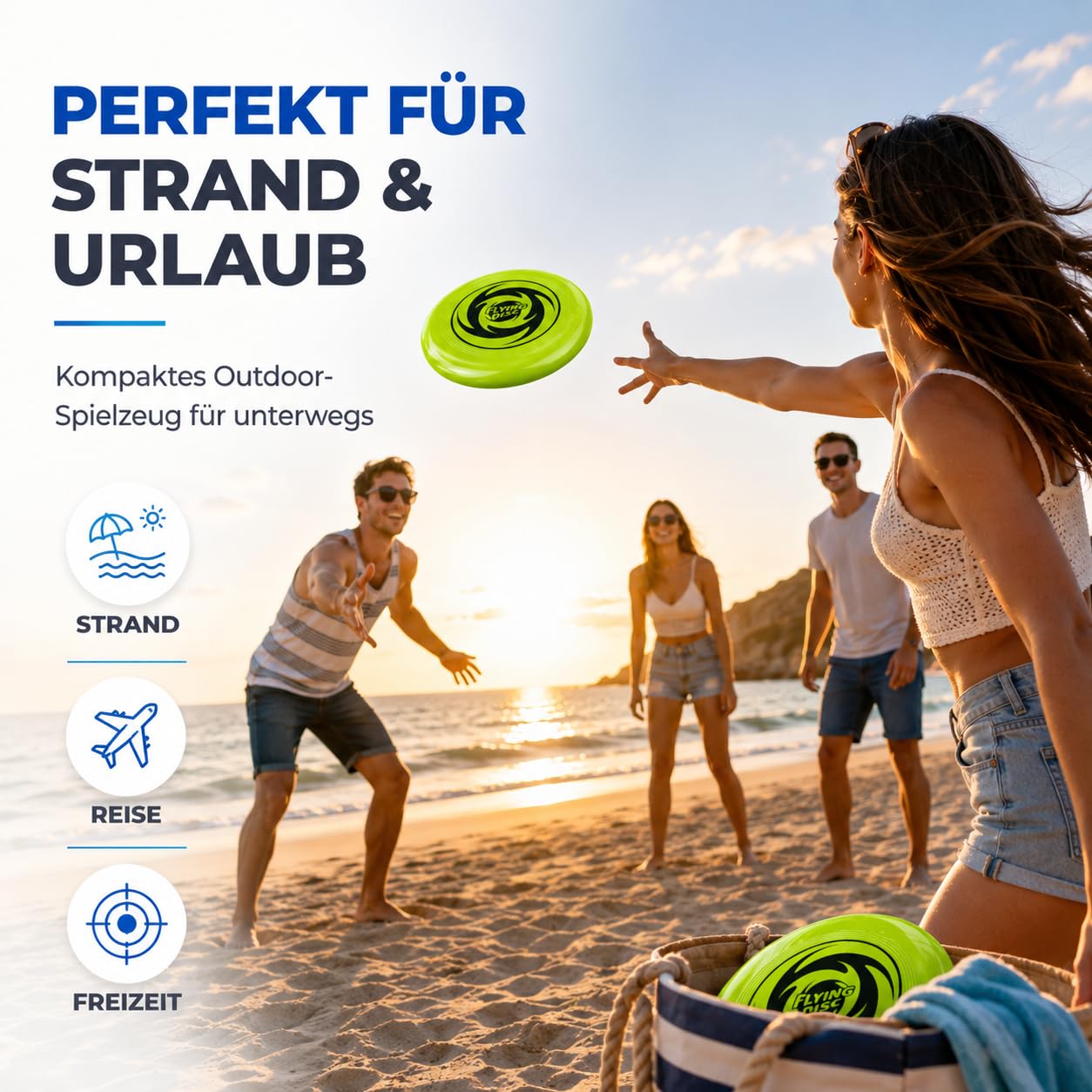 TK Gruppe Timo Klingler Frisbee Disque de lancer pour enfants et adultes, jouet de jardin et de plage, vert TK Gruppe Timo Klingler Frisbee Disque de lancer pour enfants et adultes, jouet de jardin et de plage, vert