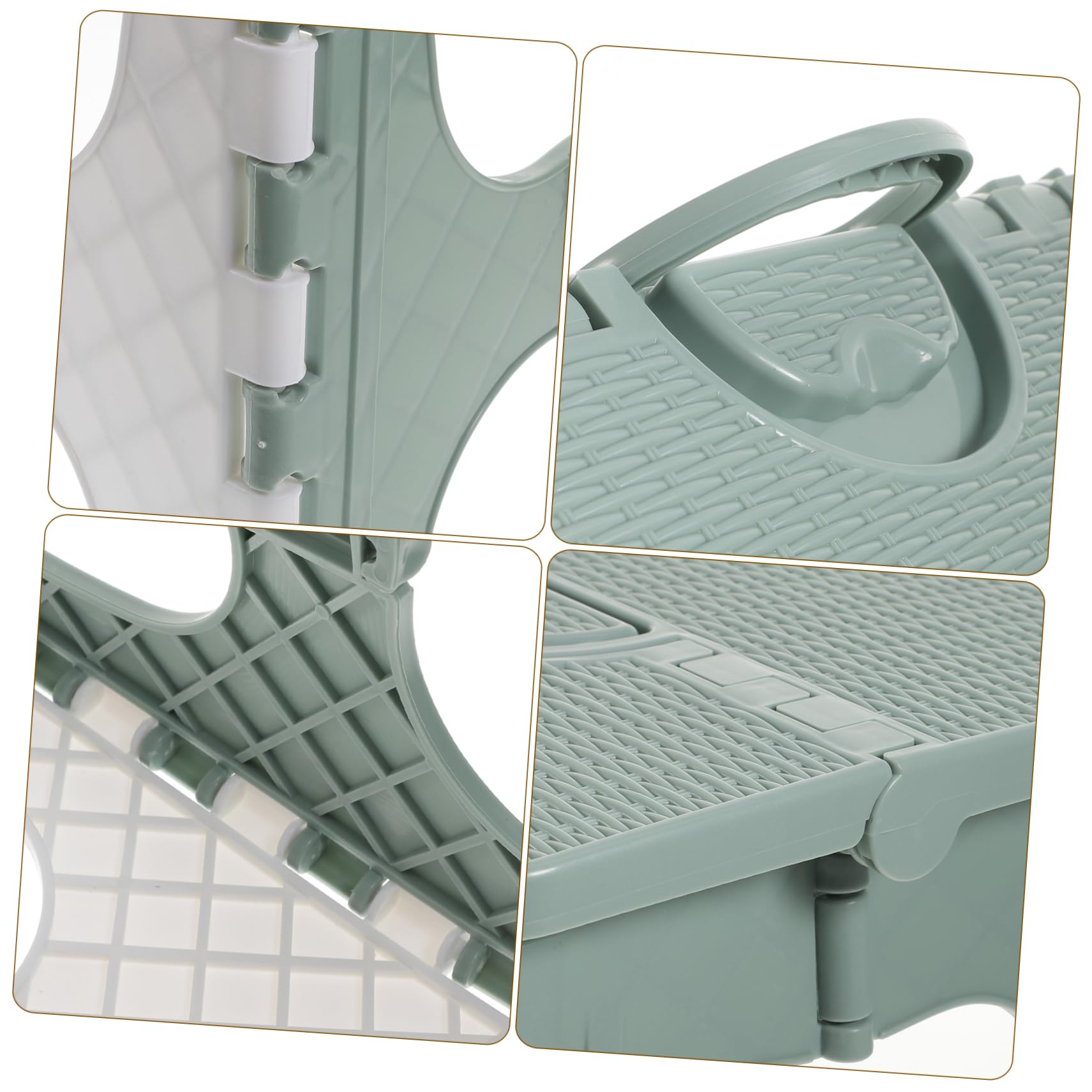 IMIKEYA Chaise Pliante Portable en Plastique Vert 422, Légère et Antidérapante, pour Usage Domestique et Extérieur, Jardin Camping Randonnée, Tabouret Pliant Polyvalent